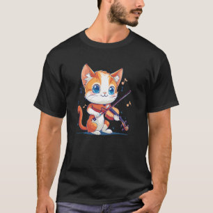 Leuke Dieren Vioolspeler voor Kattenliefhebbers en T-shirt