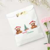 Leuke dieren winter Beer kerstboom Bedankzakje (Gezegeld)