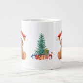 Leuke dieren winter Beer kerstboom Extra Grote Beker (Voorkant)