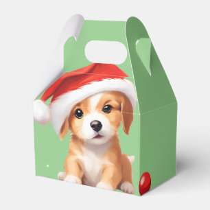 Leuke dieren winter puppy hond Kerstmis Bedankdoosjes