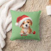 Leuke dieren winter puppy hond Kerstmis Kussen (Deken)