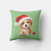 Leuke dieren winter puppy hond Kerstmis Kussen (Achterkant)