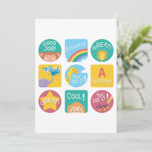 Leuke Dierenbeloning Motivatie Klaslokaal Labels Kaart