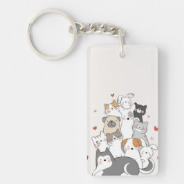Leuke dierenliefhebber cadeau sleutelhanger