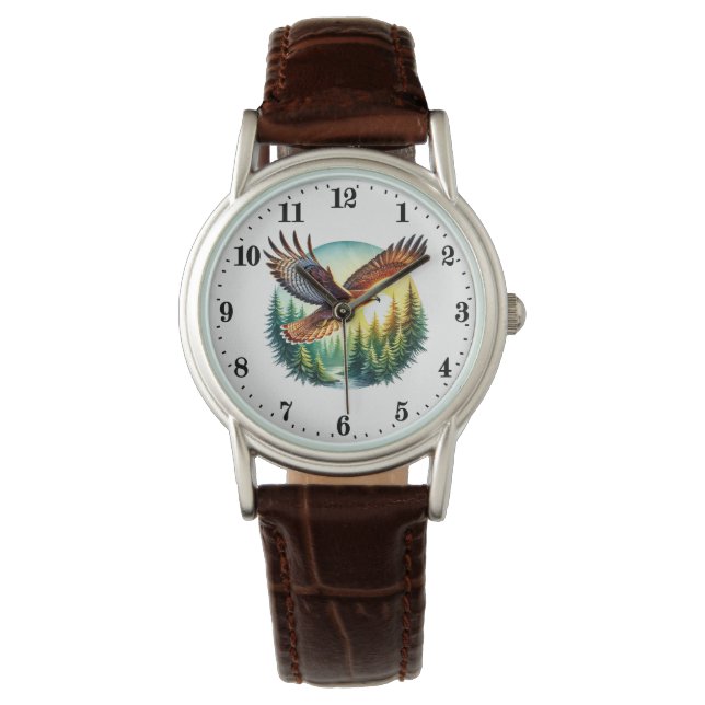 Leuke dierenliefhebbers adelaar horloge (Voorkant)