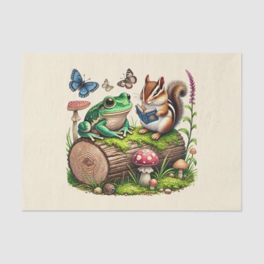 Leuke dierenliefhebbers decoupage tissuepapier (Voorkant)