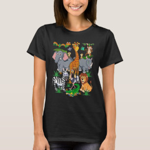 Leuke dierentuin Dier Kinder Zoo Dag Safari Verjaa T-shirt