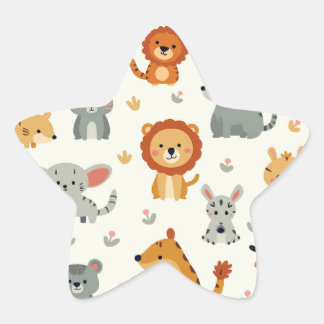 Leuke Dierenvrienden Star Stis" Ster Sticker