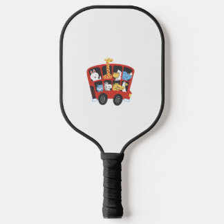 Leuke dierlijke bus avontuur voor kinderen pickleball paddle