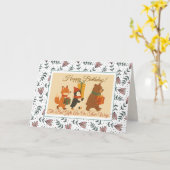 Leuke dierlijke gift vrienden verjaardag kaart (Gele Bloem)