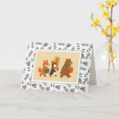 Leuke dierlijke gift vrienden verjaardag kaart (Gele Bloem)