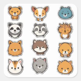 Leuke dierlijke Sticker set - Sweet Woodland Critt