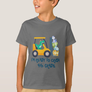 Leuke dino tractor Vrachtwagen Verjaardag School B T-shirt