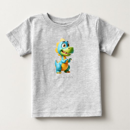Leuke Dinosaur Baby T-shirt (Voorkant)