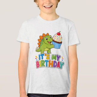 Leuke Dinosaur Cupcake T-Shirt voor Kinderen Het i