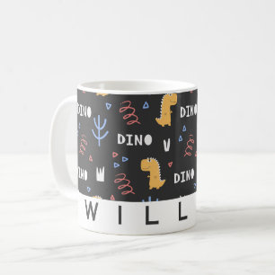 Leuke dinosaurus gepersonaliseerde Kinder koffie M Koffiemok