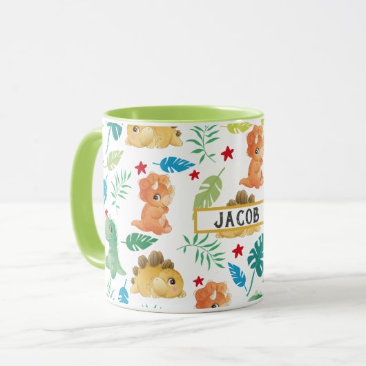 Leuke dinosaurus Kinder Mok (Voorkant links)