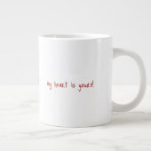 Leuke dinosaurus met harten extra grote beker (Rechts)