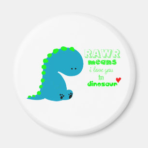 Leuke dinosaurus RAWR Magneet