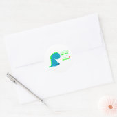 Leuke dinosaurus RAWR Ronde Sticker (Envelop)