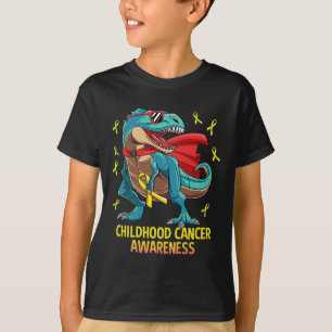 Leuke Dinosaurus T-Rex Kindertijd Kanker Bewustzij T-shirt