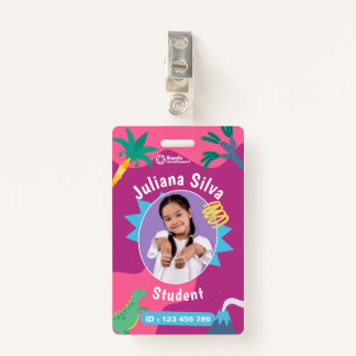 Leuke dinosaurus thema Student ID Kaart Badge