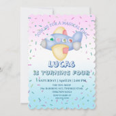 Leuke dinosaurus vliegtuig Student kids Verjaardag Kaart (Voorkant)