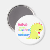 Leuke dinosaurusmagneet RAWR Magneet (Voorkant / Achterkant)