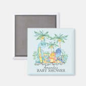 Leuke dinosaurussen Baby shower Favor Magnet Magneet (Voorkant / Achterkant)