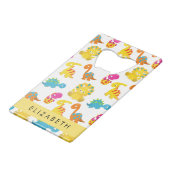 Leuke dinosaurussen, Patroon van dinosaurussen, Jo Kredietkaart Flessenopener (Voorkant Gekanteld)