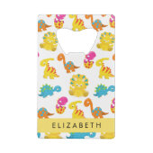 Leuke dinosaurussen, Patroon van dinosaurussen, Jo Kredietkaart Flessenopener (Achterkant)