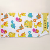 Leuke dinosaurussen, Patroon van dinosaurussen, Jo Strandlaken (Voorkant)