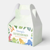 Leuke dinosaurussen verjaardag gunst box bedankdoosjes (Achterkant)