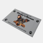 Leuke Doberman Pinscher Hond Deurmat (Schuin)