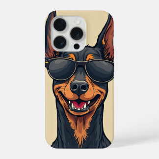 Leuke Doberman telefoonhoes iPhone 15 Pro Hoesje