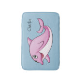 Leuke Dolfijn aangepaste naam badmat (Voorkant Verticaal)