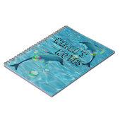 Leuke Dolfijn en Bubbels Gepersonaliseerd Notitieboek (Linkerzijde)