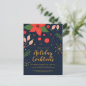 Leuke Doodle Bloem | Kerstfeest Uitnodiging (Staand voorkant)