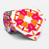 Leuke dopamine dressing Vibrant Patroon Kleurrijk Stropdas (Opgerold)