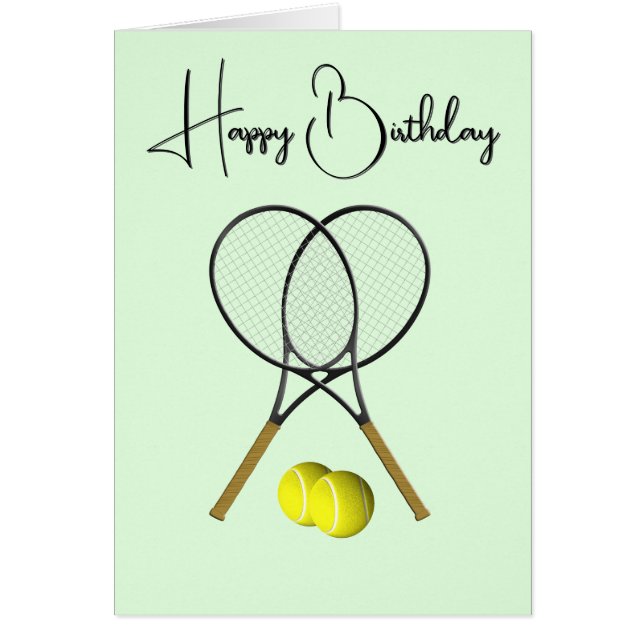 Leuke draai aan tegenstanders Tennis Verjaardag  (Voorkant)