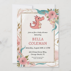 Leuke Dragon Baby Shower Uitnodigingen