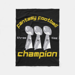 Leuke Drievoudig Fantasy Football League Kampioen Fleece Deken