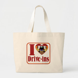 Leuke drive in liefde grote tote bag
