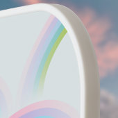 Leuke dromerige pastel regenboog met monogram Init Pickleball Paddle