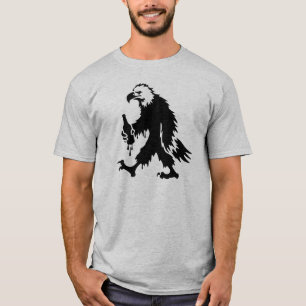 Leuke dronken adelaarsvogel met flesje Logo T-shirt