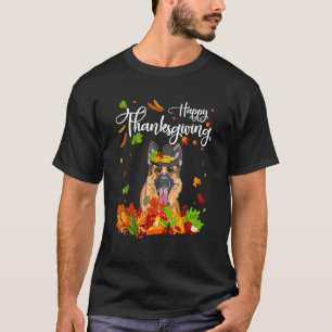 Leuke Duitse Herdershond Thanksgiving Herfst Hond T-shirt