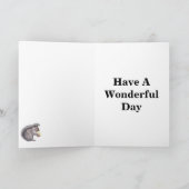 Leuke Eekhoorn bewerkbare Verjaardag Kaart (Binnen)