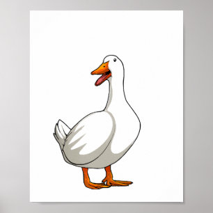 Leuke eend Design Mannen Watervogels Vogel Huisdie Poster