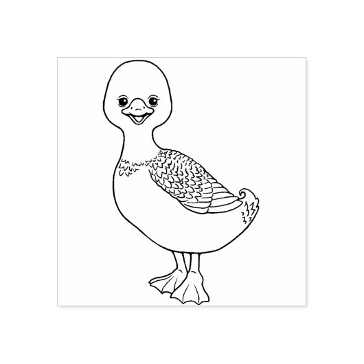 Leuke eend Rubber Stamp Rubberstempel (Afrduk)