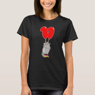 Leuke eenhoorn kat 11e verjaardag Kinder ballon de T-shirt